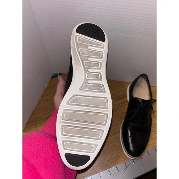 Cole Haan Black Leather Wingtip Oxford Dress Shoes - Picture 5 of 7